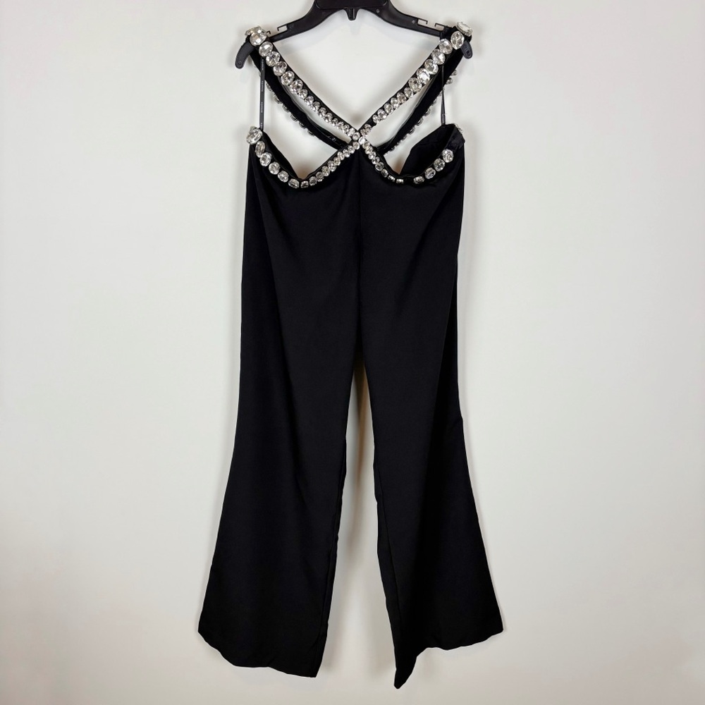 RETROFETE Kaz Pant in Black & Silver Size XL - Picture 2 of 15